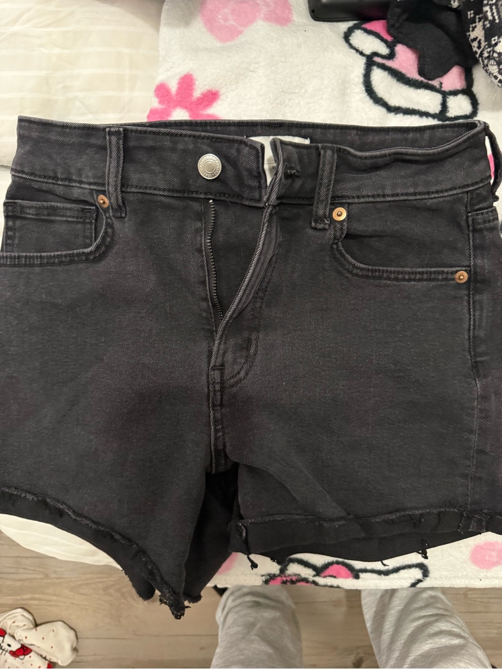 H&M Women's Black Denim Cutoff Shorts